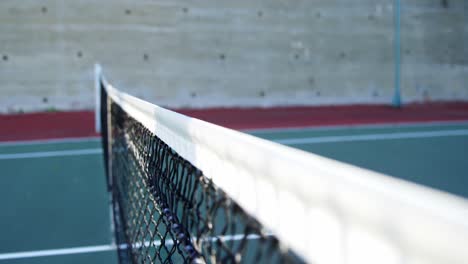 close-up of tennis net