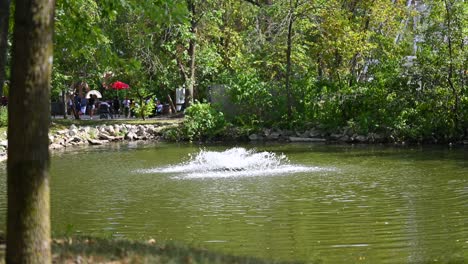 play ground water fountain beautiful nature