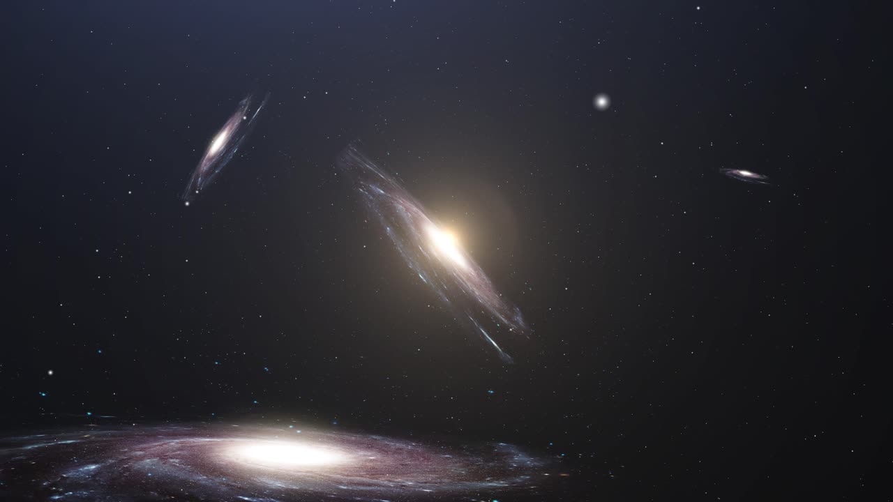 una colección de galaxias en el espacio