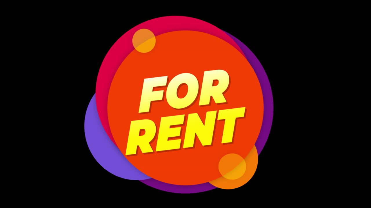 For Rent Sign Graphic Design