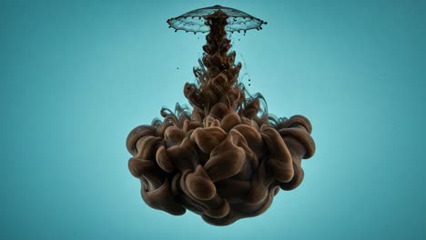an exploration of fluid dynamics: captivating swirls and bubbles in vivid colors as liquid forms create stunning patterns against a turquoise background
