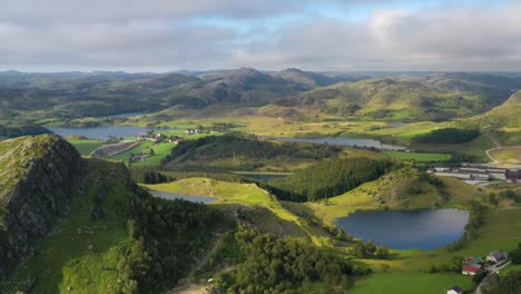 aerial footage beautiful nature norway.