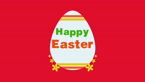 Animated-closeup-Happy-Easter-text-and-egg-on-red-background-1