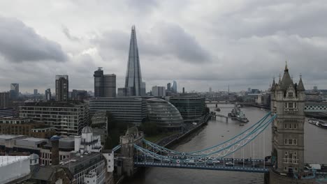 aerial view of the shard and the city hall, close to the tower bridge