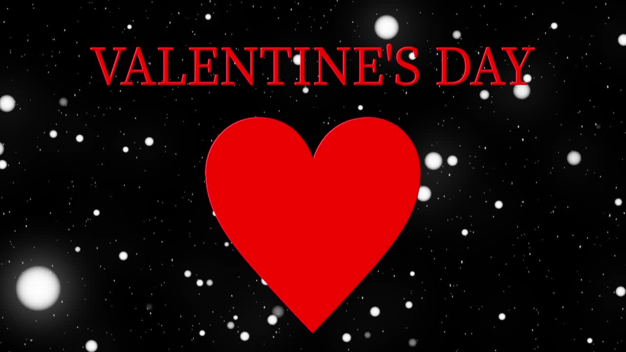 Animazione grafica di testo per messaggio di San Valentino.