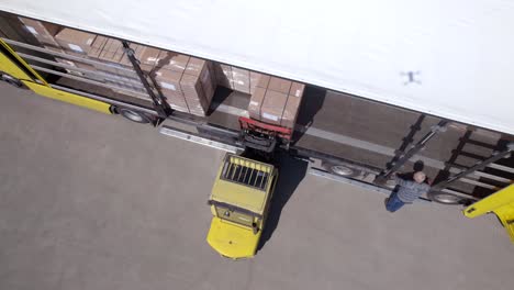 Forklift Loading Truck with Cargo