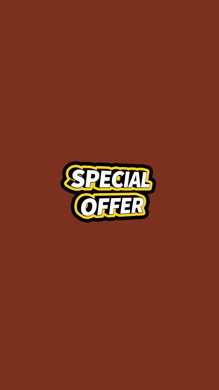 Offerta Speciale motion graphics con lettere rotanti per annunci TikTok sui social media