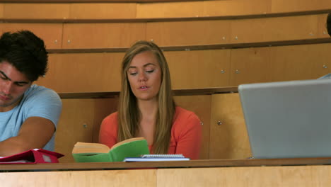 Schüler-Sitzen-Beim-Lernen-Nebeneinander