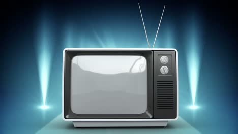 Television-with-flashing-lights