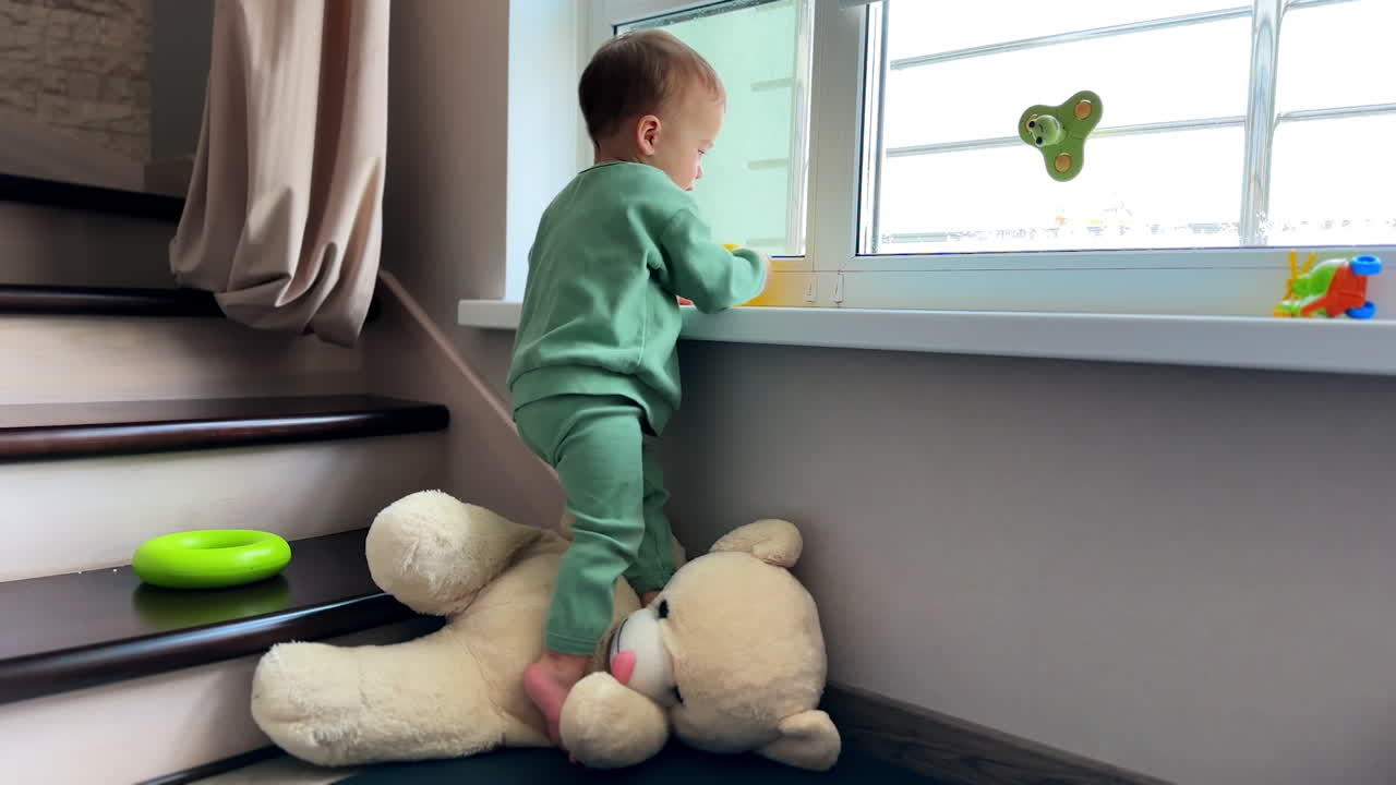Toddler Exploring at Home