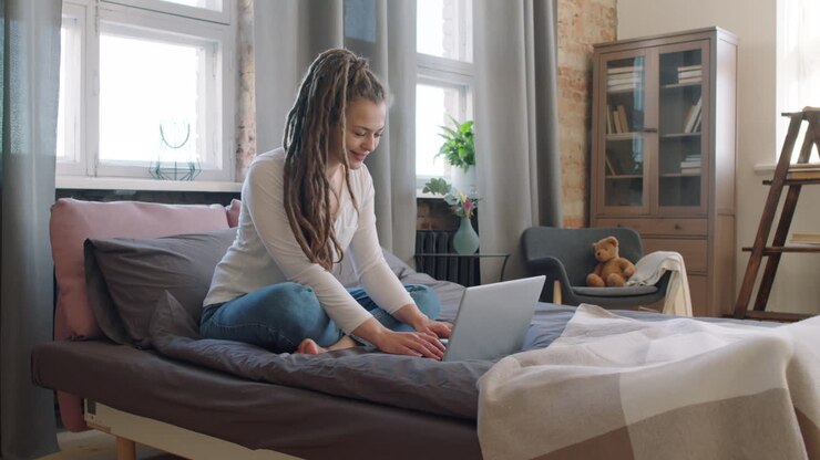 Female Freelancer Working At Home