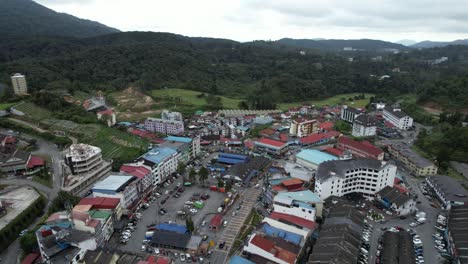 general landscape view of the brinchang district within the cameron highlands area of malaysia