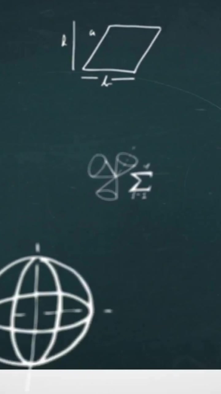 Animazione di icone a tema scuola su equazioni matematiche
