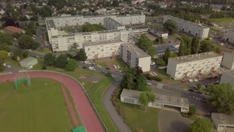 france, around paris, view of suburbs blocks by drone