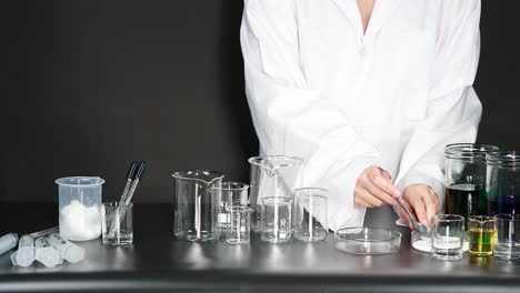 science experiment in a laboratory setting