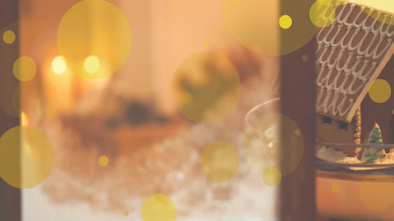 메리 크리스마스 텍스트 오버 스 ⁇ 의 애니메이션