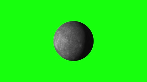 4K-Planet-Mercury-Green-Screen