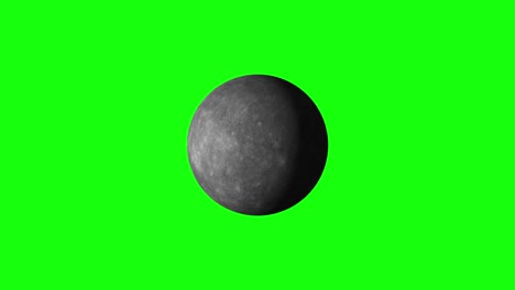 4k planet mercury green screen