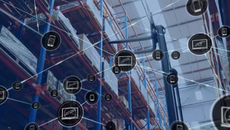 Animation-of-network-of-connections-over-warehouse