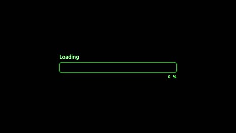 animation colorful loading bar on black background.