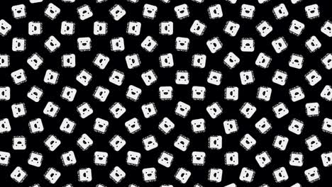 sandwich icon, animation loop. seamless pattern background. small sandwich icons rotate slowly on black backdrop. national burger day. fast food concept