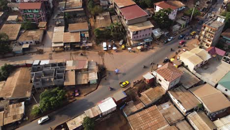 Yaounde,-Cameroon-Busy-Residential-Urban-City-Streets---Aerial-Drone-View