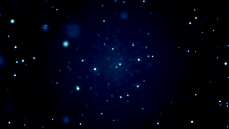 partículas de polvo azul abstracto luz bokeh títulos de movimiento bucle de fondo cinematográfico