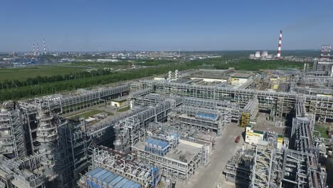 vista aérea de la refinería de petróleo