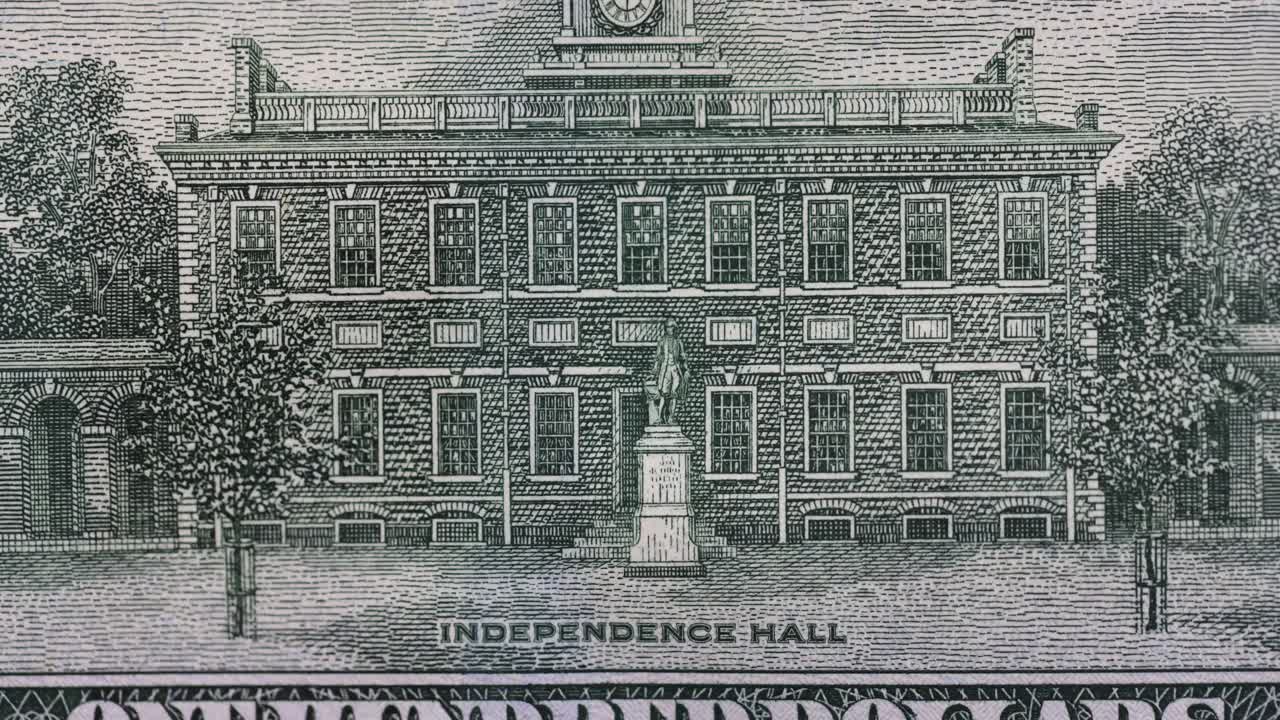 Close-up details of currency and official documents