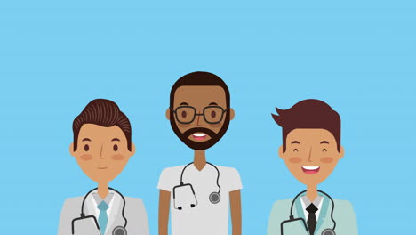 professional doctors medical characters animation