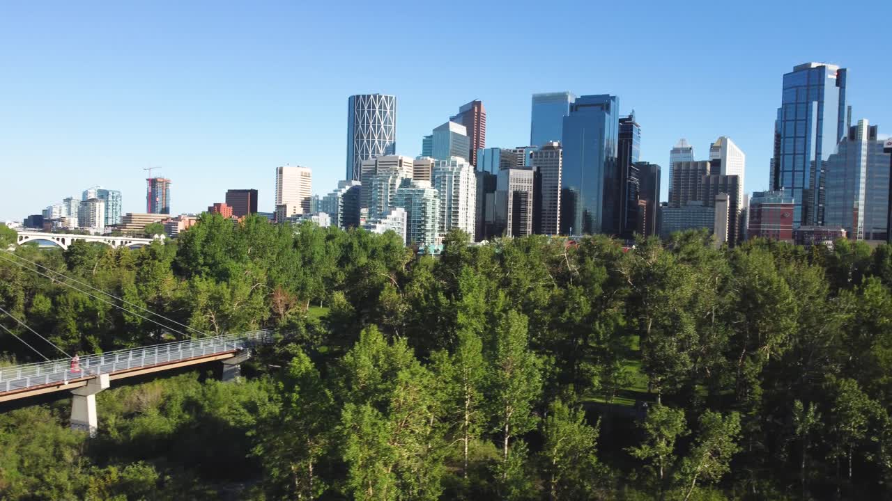 Horizonte do Centro de Calgary, Alberta, Canadá