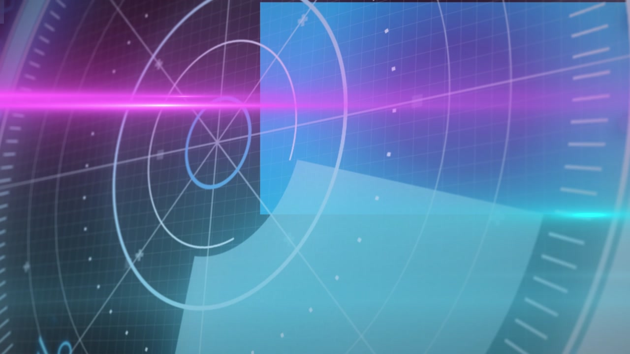 Animation of scope scanning over black background