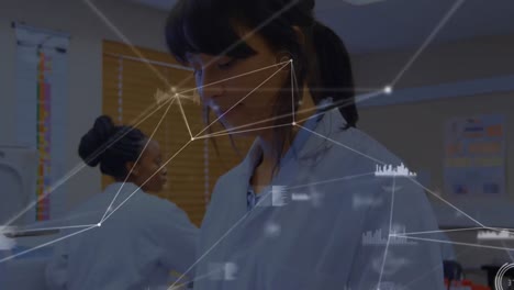 Animation-of-network-of-connections-over-doctors-using-smartphone