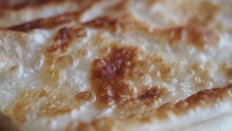 close-up of fried flatbread