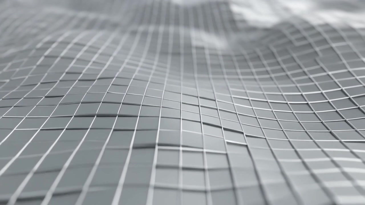 Abstract 3D Grid Surface with Wavy Motion