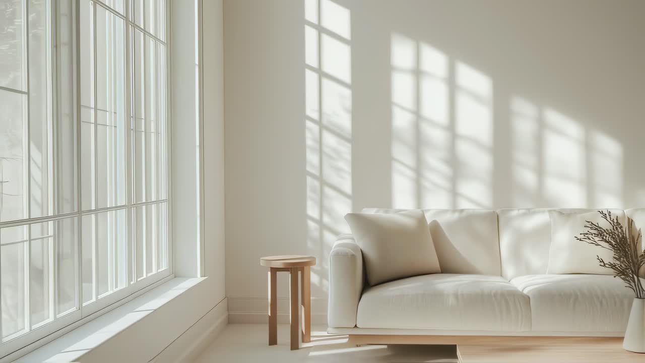 Bright and Minimalist Living Room with Natural Light