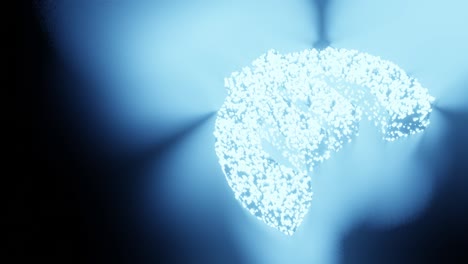 signo y símbolo de la moneda euro eur brillo partícula futurista representación en 3d patrón de polígono cúbico, finanzas empresariales tecnología blockchain diseño conceptual en fondo negro animación 4k con espacio de copia