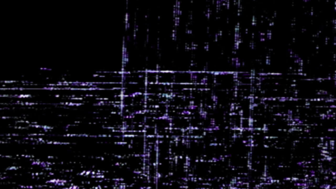 Abstract Digital Noise and White Particle Overlay