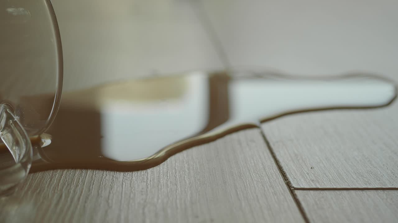 пролитый кофе на деревянном полу