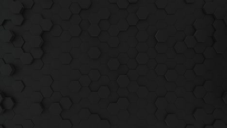 abstract honeycomb background loop wide angle. black 3d animation of a seamless loop of hexagon beehive. great modern trends. light, minimal, moving hexagonal grid. loopable