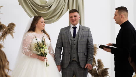 couple in love at the altar