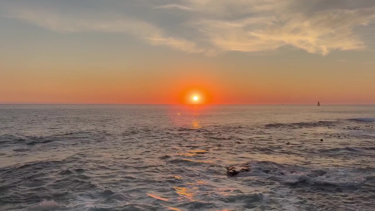 ケープタウン、テーブル湾の夕焼け
