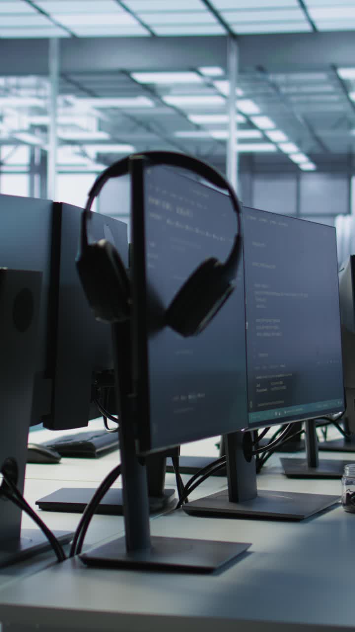 Vertical video AI programs used in server room to ensure optimal system performance