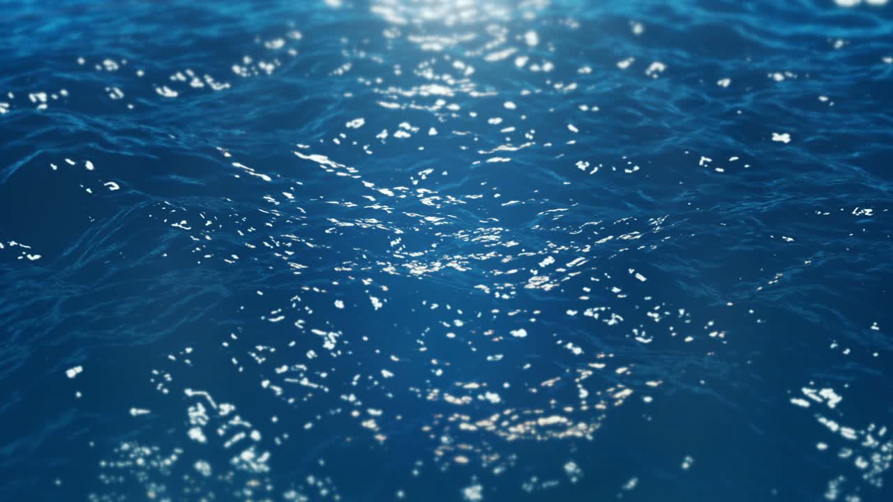 slow motion ocean waves close up. Loop. 3D animation