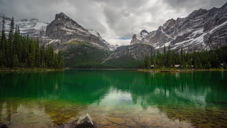 lapso de tiempo del lago o&#39;hara, parque nacional yoho, canadá