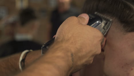 haircut at the barber shop