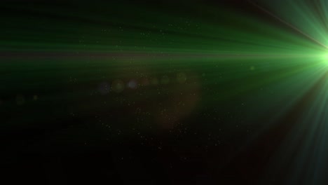 animation of green light beams with christmas and new year fireworks exploding in night sky