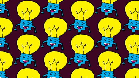 kids drawing pop art seamless background with theme of lamp