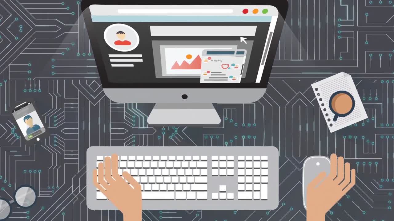animación de brazos robóticos utilizando una placa de circuitos informáticos