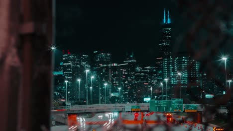 Timelapse-Cinematográfico-De-Chicago-Por-La-Noche